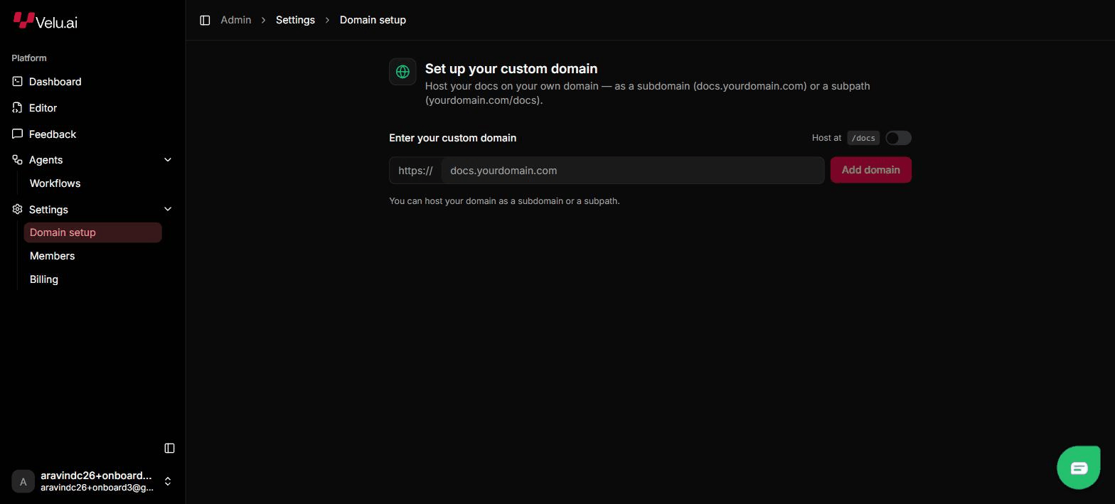 Custom domain setup